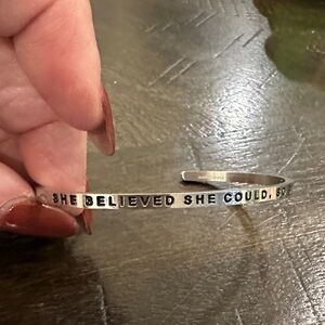 MantraBand Silver Inspirational Bracelet